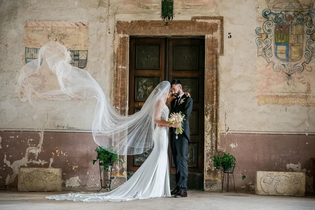 Foto sposi a Cavallino di lecce al Palazzo Baronale