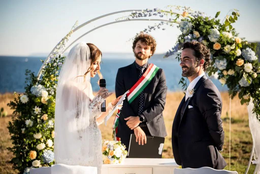 matrimonio con rito civile celebrato pressi Augustus Resort a Santa Cesarea Terme