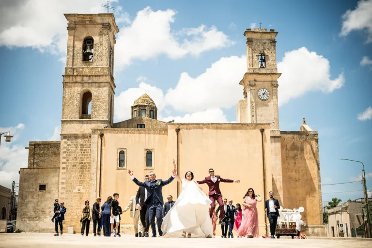 Servizio fotografico di matrimonio con foto spontanee a Martignano