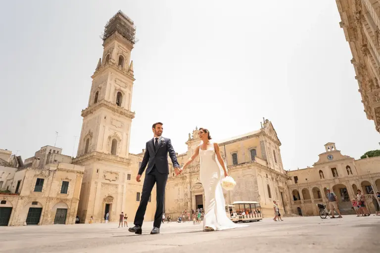 matrimonio a Lecce, servizio fotografico senza pose nel centro storico