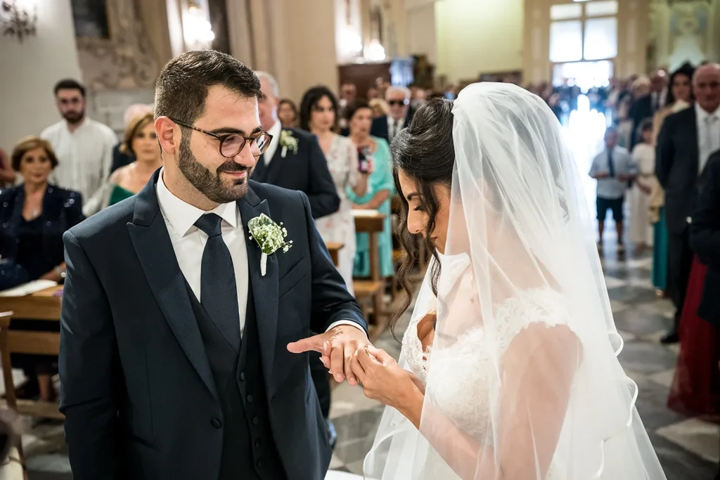 Matrimonio a Trepuzzi, momento dello scambio anelli