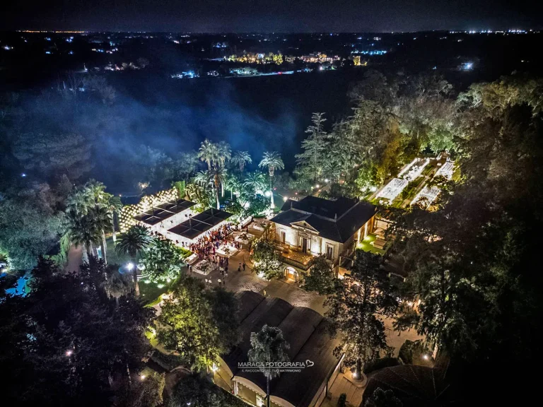 Matrimonio esclusivo a Villa Vergine, ripresa con il drone